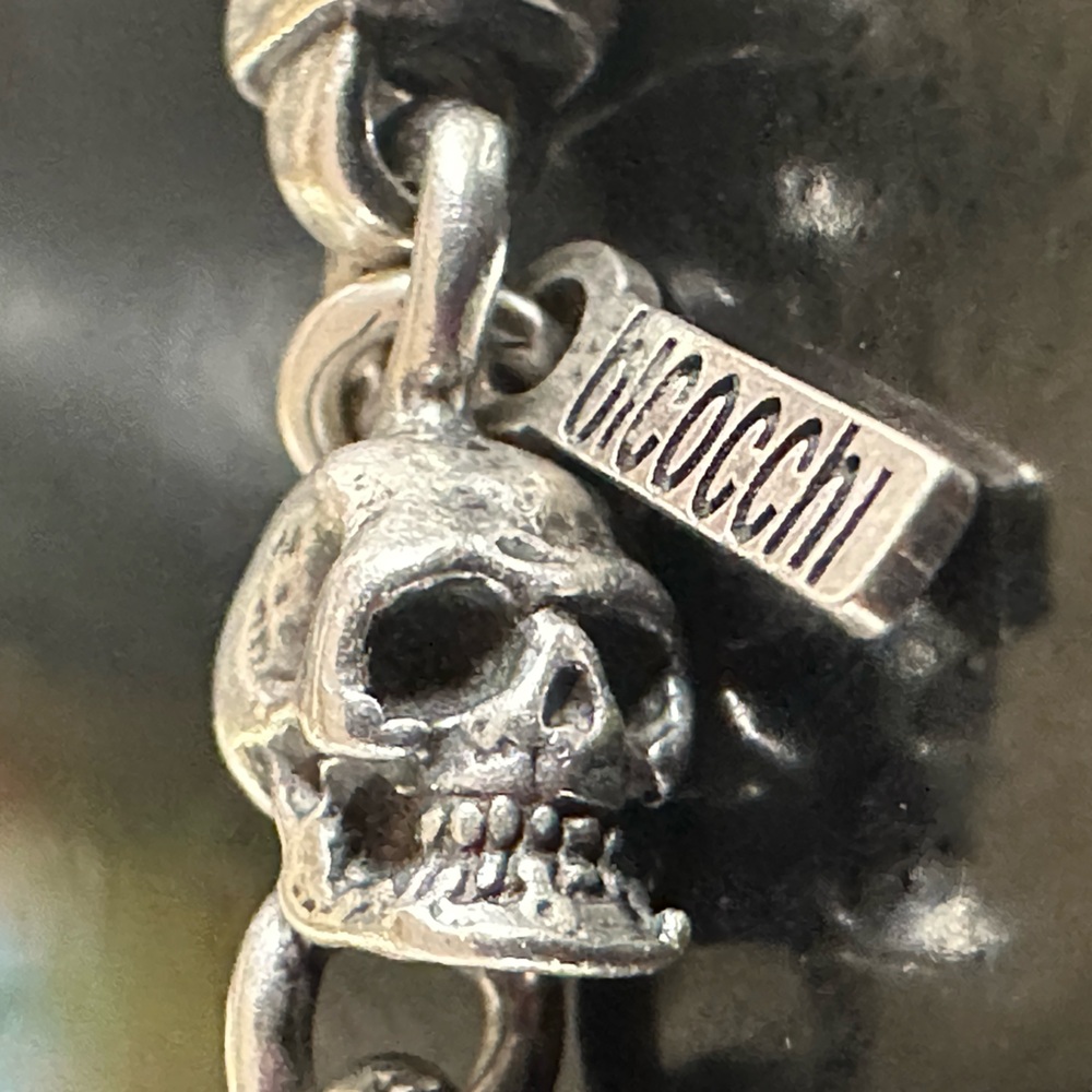 WOW POSHMARK Authentic Emanuele Bicocchi Sterling Silver Skulls Bracelet